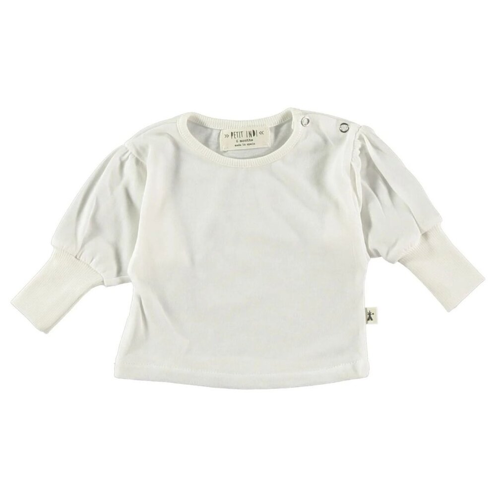 Petit Indi Organic Cotton Baby Long Sleeve Top Shoulder Straps 12 Months NWT